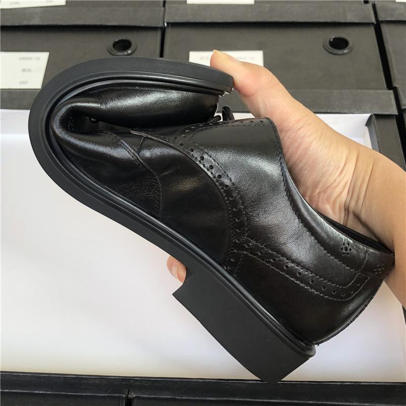 Brock Leather Shoes Men'S Business Dress Leather Breathable Casual British Men'S Work Shoes Wedding Groom Shoes