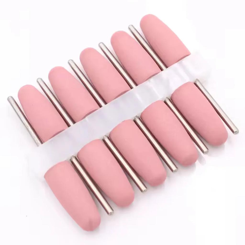 10Pcs Silicone Dental Polishing Heads Tooth Drill Bits For Dental Grinders Smoothing Tooth Surfaces Dentist Tools Nail Polishing