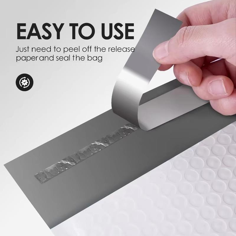 10 Pcs White Self-Sealing Bubble Envelopes Waterproof Anti-Pressure Shipping Mailers for Craft Items Mailing Delivery