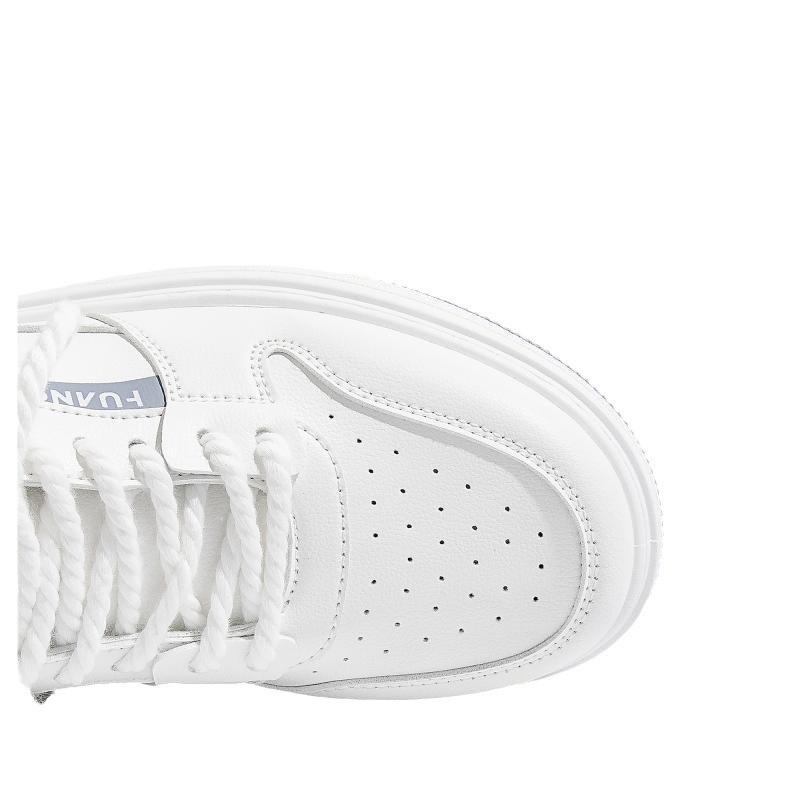 Kids Shoes Mens White Casual Low-Top Sneakers With Cushioned Sole Daily Wear