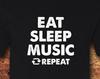 Eat Sleep Music, Eat Sleep Repeat, Music, Music Gift, Music Shirt, Band T-Shirts, Band Tee, T-Shirt, Shirt, Tee