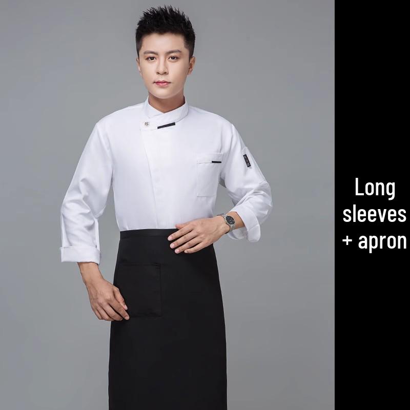 Set uniforme da chef: Opzioni a manica lunga e corta per Autunno/Inverno, Ideali per le cucine di Hotel e Ristoranti.