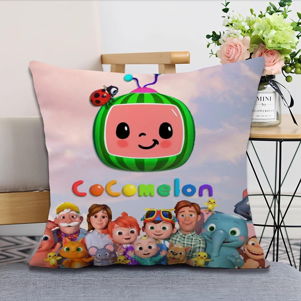 Cartoon Cute C-Cocomelons Baby Pillow Case Living Room Home Sofa Office Shop Cover Printing Comfort Decoration Nordic Simplicity