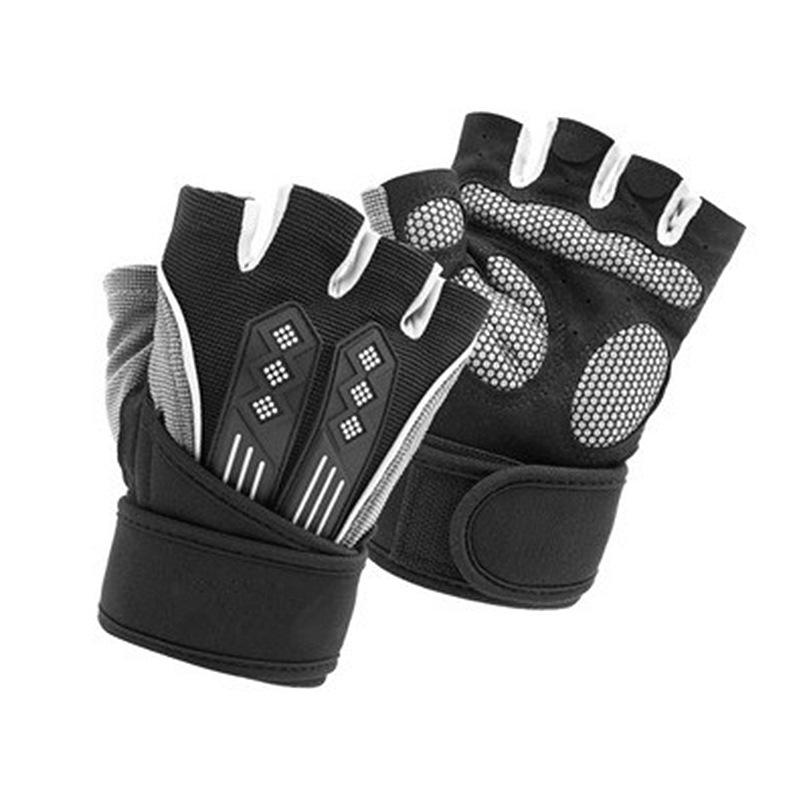 Gewichtheben Halbfingerhandschuhe Herren und Damen Sport Fitness Handschützer Outdoor Fahren Radfahren Hanteln Handflächenschutz Rutschfest