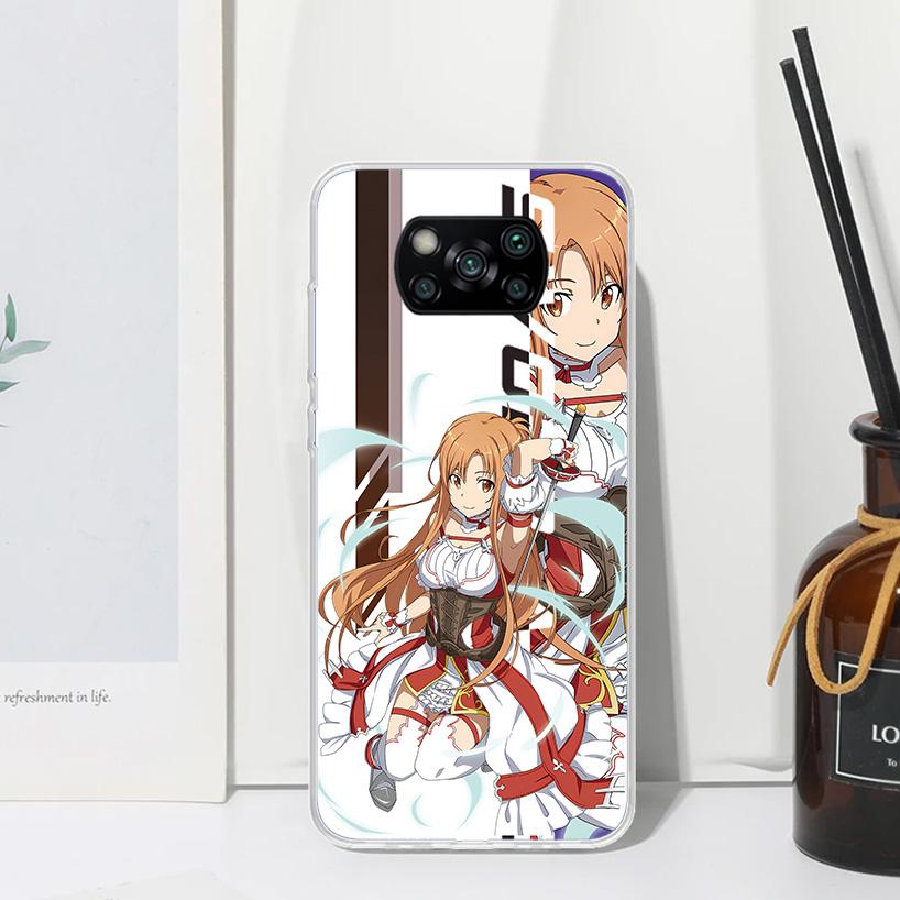 Anime Sword Art Online SAO Phone Case For Xiaomi Poco X7 X6 X5 M7 M8 Pro F7 Ultra Redmi 15C 15 13C 13 12C 12 10 10C 10A Art Fund