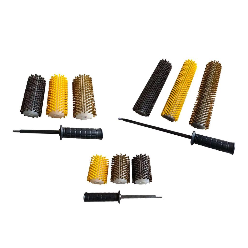 Brushes Ski Brush Set Rotating Kit Board Waxing Electric with Axle Shaft Handle