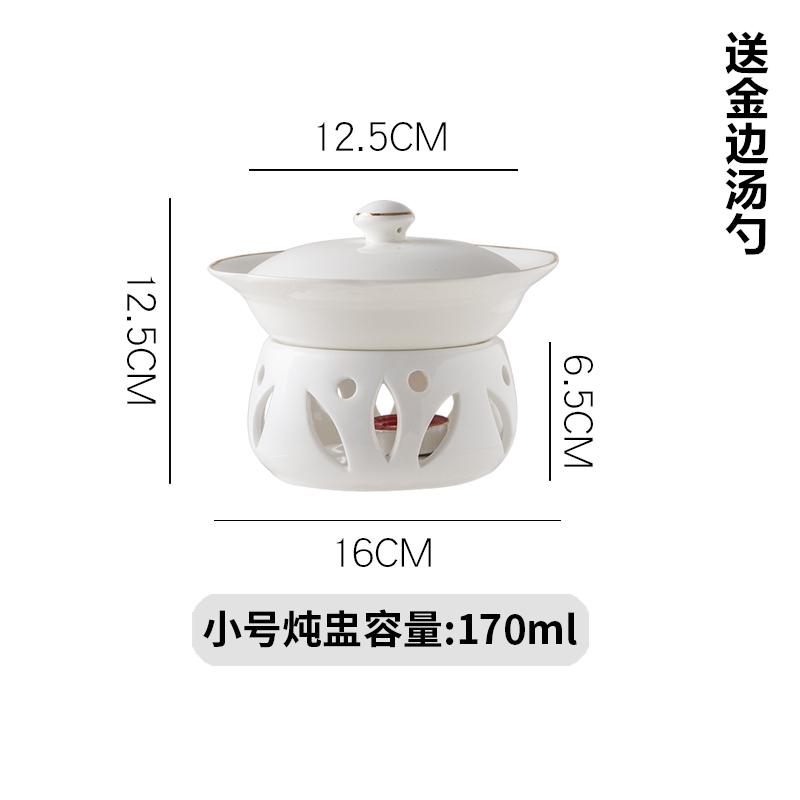 White Ceramic Bowl Candle Heating Tableware Soup Bowls Fruit Salad Bowl Noodle Bowls Dinner Plate Dessert Plate Dish Soup Pot