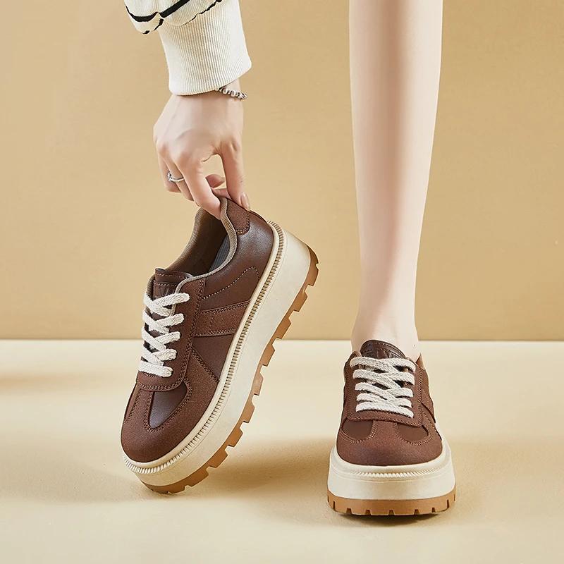 Fashion Shallow Flats Platform Women Sneakers Winter New 2025 Trend Fashion Women Shoes Outdoor Comfort Casual Non Slip Walking Boots