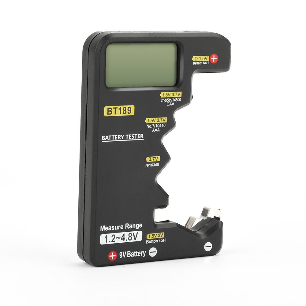 

BT-189 AA/AAA/C/D/9V/4.8V/1.5V Battery Capacity Tester Battery Tester BT189 LCD Display Universal Check Power Bank Detectors чёрный
