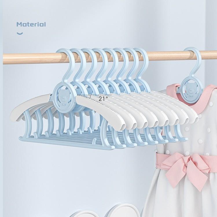 Childrens Plastic Hanger Set With Cartoon Bear Design For Baby Clothes And Pants Organization