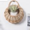 Handmade Willow Flower Bed Wall Hanging Willow Flower Basket Garden Flower Pot Bracket Garden Flower Pot Wall Hanging Flower Pot