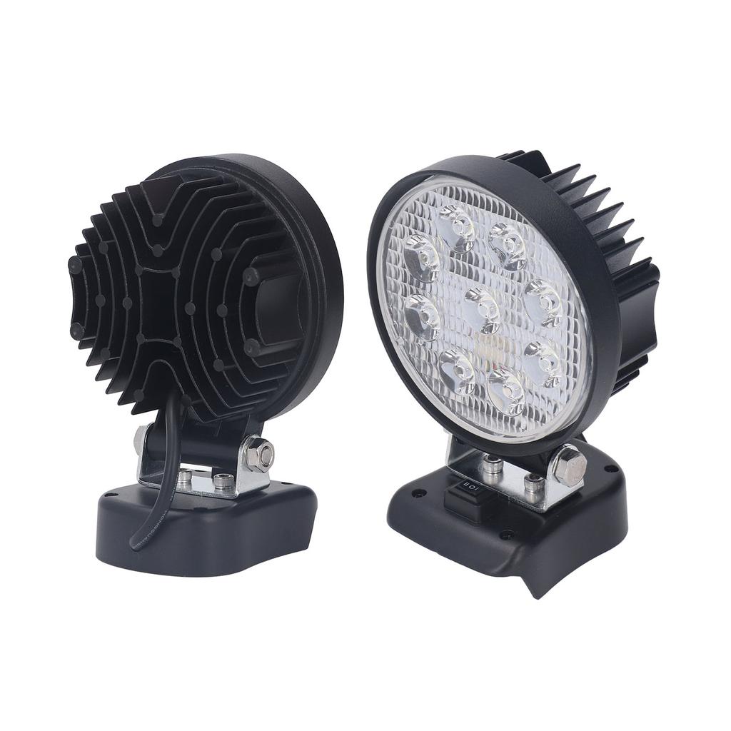 Cordless LED Work Light 18V Battery Powered 27W 2400LM Portable Handheld Job Site Flood Beam for Cam