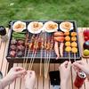 Tragbarer faltbarer Holzkohle-Grill Outdoor Camping BBQ-Ofen mit Rost für Hausgarten Picknick 3 bis 5 Personen