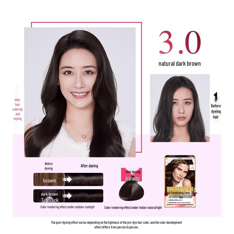 L'Oréal Excellence Hair Color #3 Natural Deep Brown