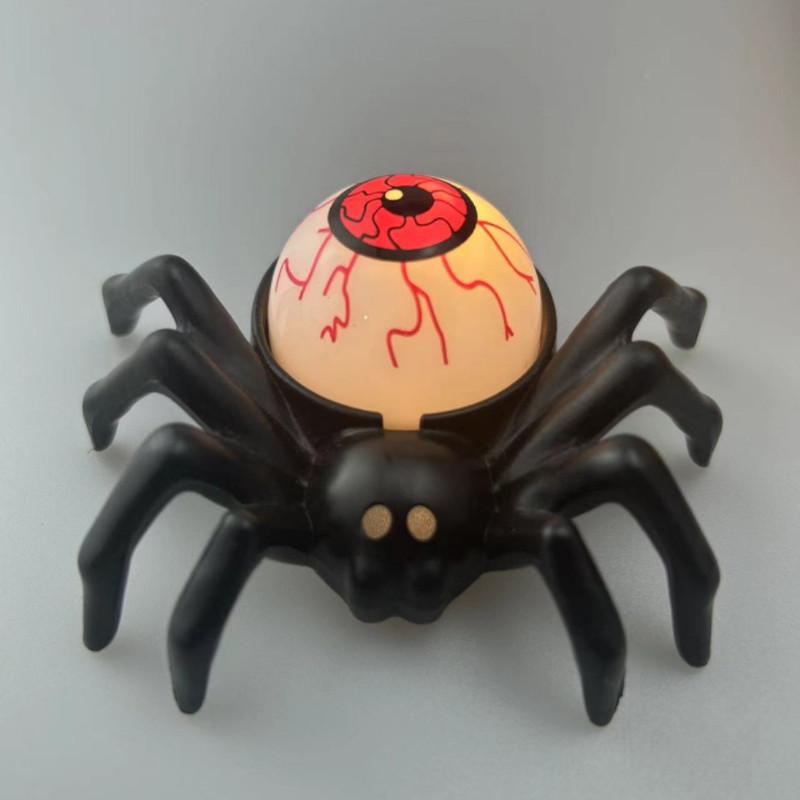 LED Candle Lights Spider Pumpkin Electronic Candle Lamp Flameless Battery Light Halloween Party Supplies Decor Candles