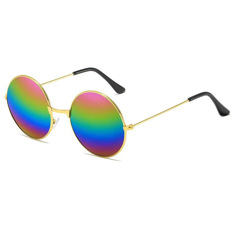 Retro Round Metal Sunglasses - Unisex Prince & Harry Potter Style, Perfect for Weddings