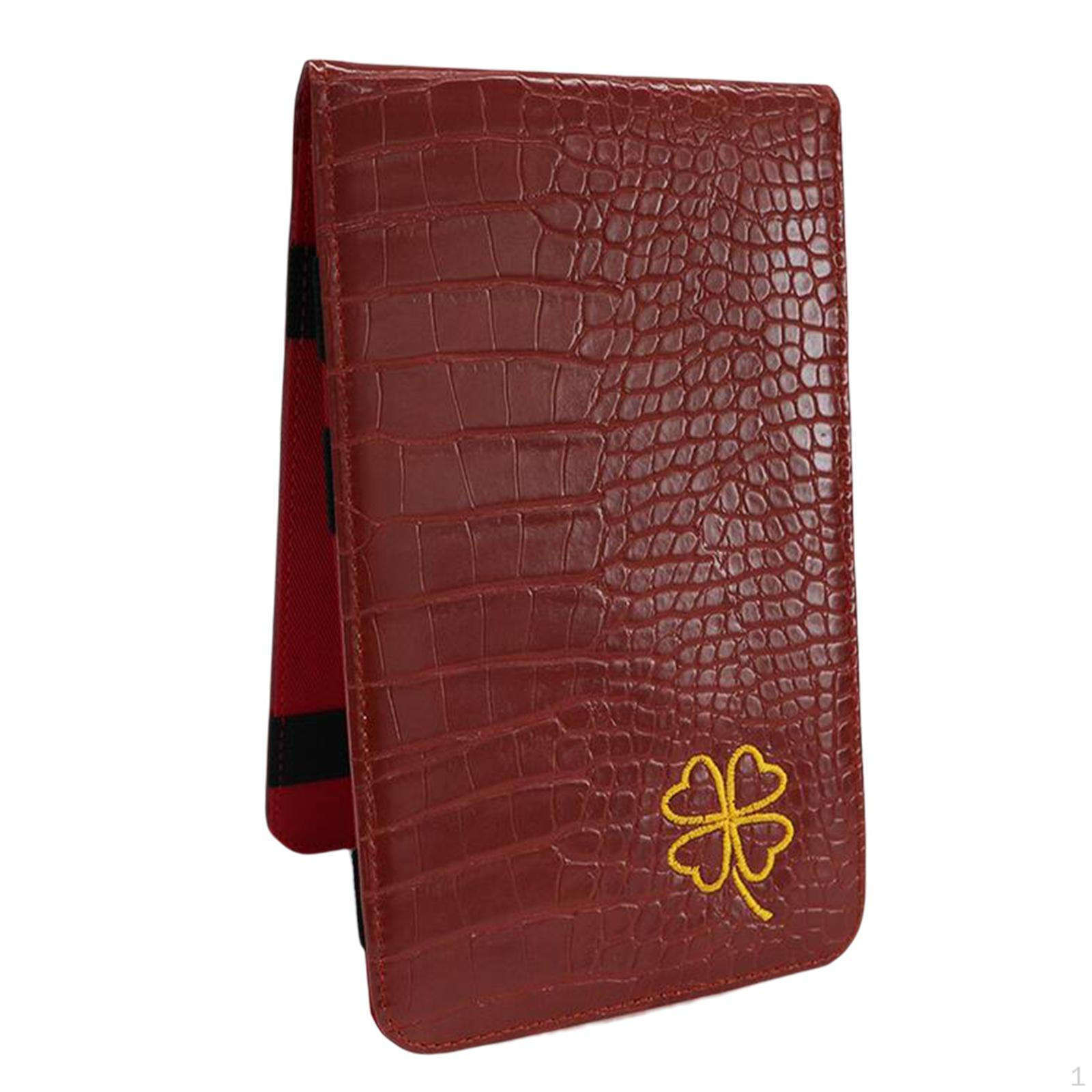 

Golf Scorecard Holder, Yardage Book, Quality PU Leather 5 Elastic Bands Outdoor