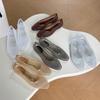 Korean Pointed-Toe Crystal Jelly Slip-On Sandals - Women's Hollow, Perforated, Shallow-Cut Design
