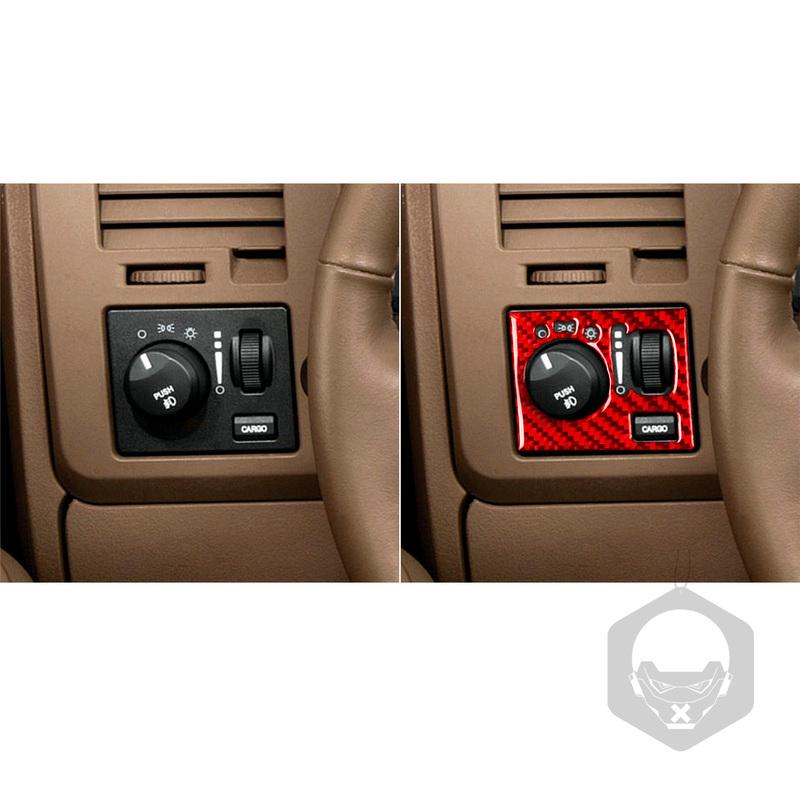 For Ram 1500 2006-2008 2500 3500 2006-2009 Car Accessories Carbon Fiber Headlight Switch Control Panel Cover Interior Sticker