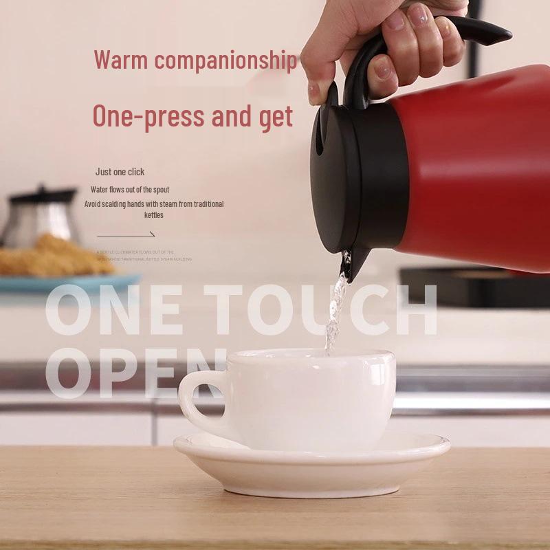 Europäischer Stil 304 Edelstahl Isolierte Wasserflasche - Doppellagiger warmer Topf für Zuhause