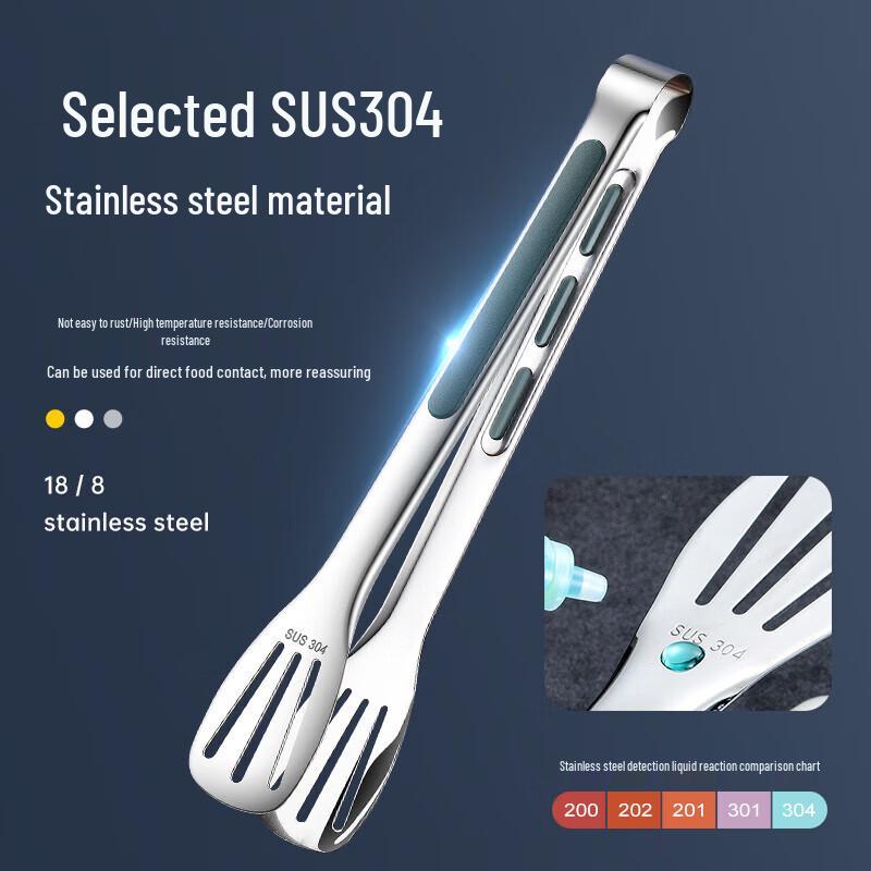 Anti-Scald Stainless Steel Kitchen Tongs