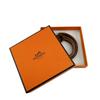 Hermes Leather Herculed Bracelet Brown Leather Used