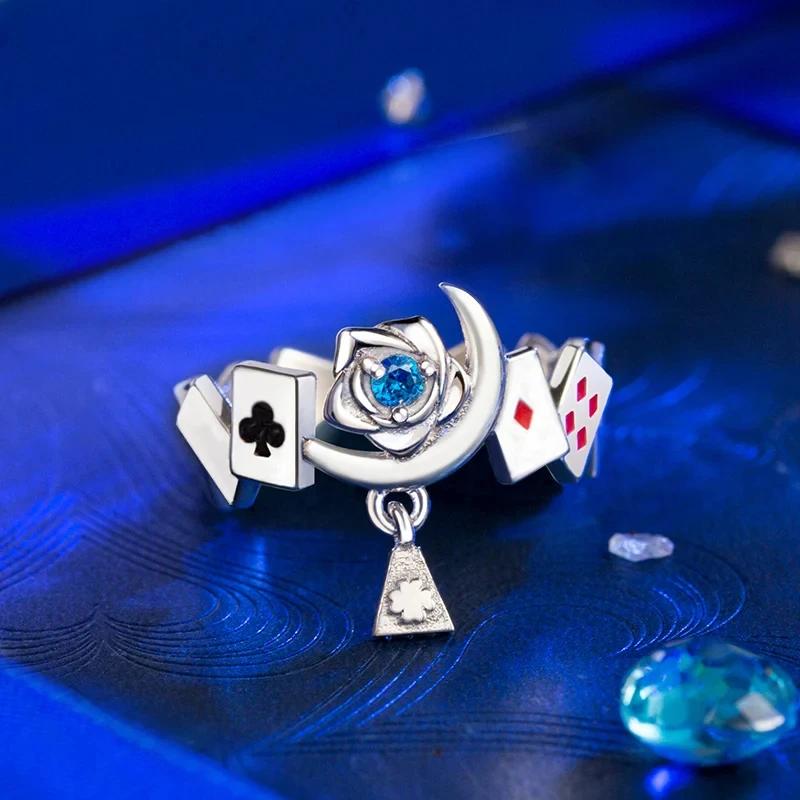 Heiß verkaufender Edogawa Poker Kid Der Phantomdieb Ring Unisex Verstellbare Öffnung Anhänger Anime Ringe Schmuckzubehör Geschenke