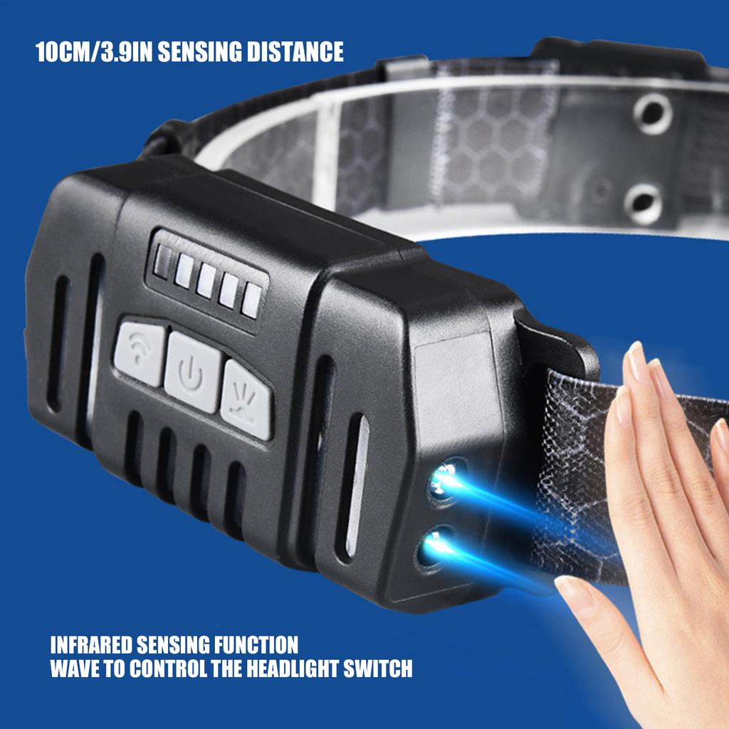 LED Induction Headlamp COB Multifunctional Headlight LED Mini Induction Headlamp Waterproof Camping Torch Head Lamp for Outdoors
