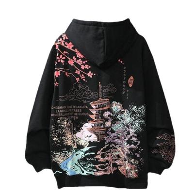 Herfst en Winter Trui Mannen Trendy Elementen Wind Losse Capuchontrui Losse Top Trendy Hip Hop Studententop