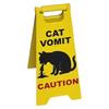 Cartelli di Attenzione Vomito Gatti Cartello di Avvertimento Vomito Gatti Cartello Mini Vomito Gatti Perfetto Scherzo Regalo per Amanti dei Gatti e Appassionati di Animali Domestici