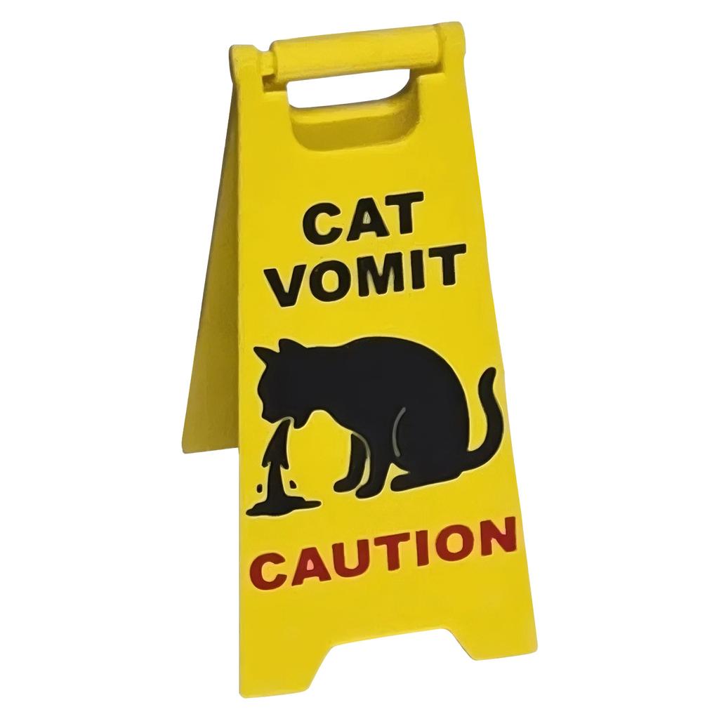 Cartelli di Attenzione Vomito Gatti Cartello di Avvertimento Vomito Gatti Cartello Mini Vomito Gatti Perfetto Scherzo Regalo per Amanti dei Gatti e Appassionati di Animali Domestici