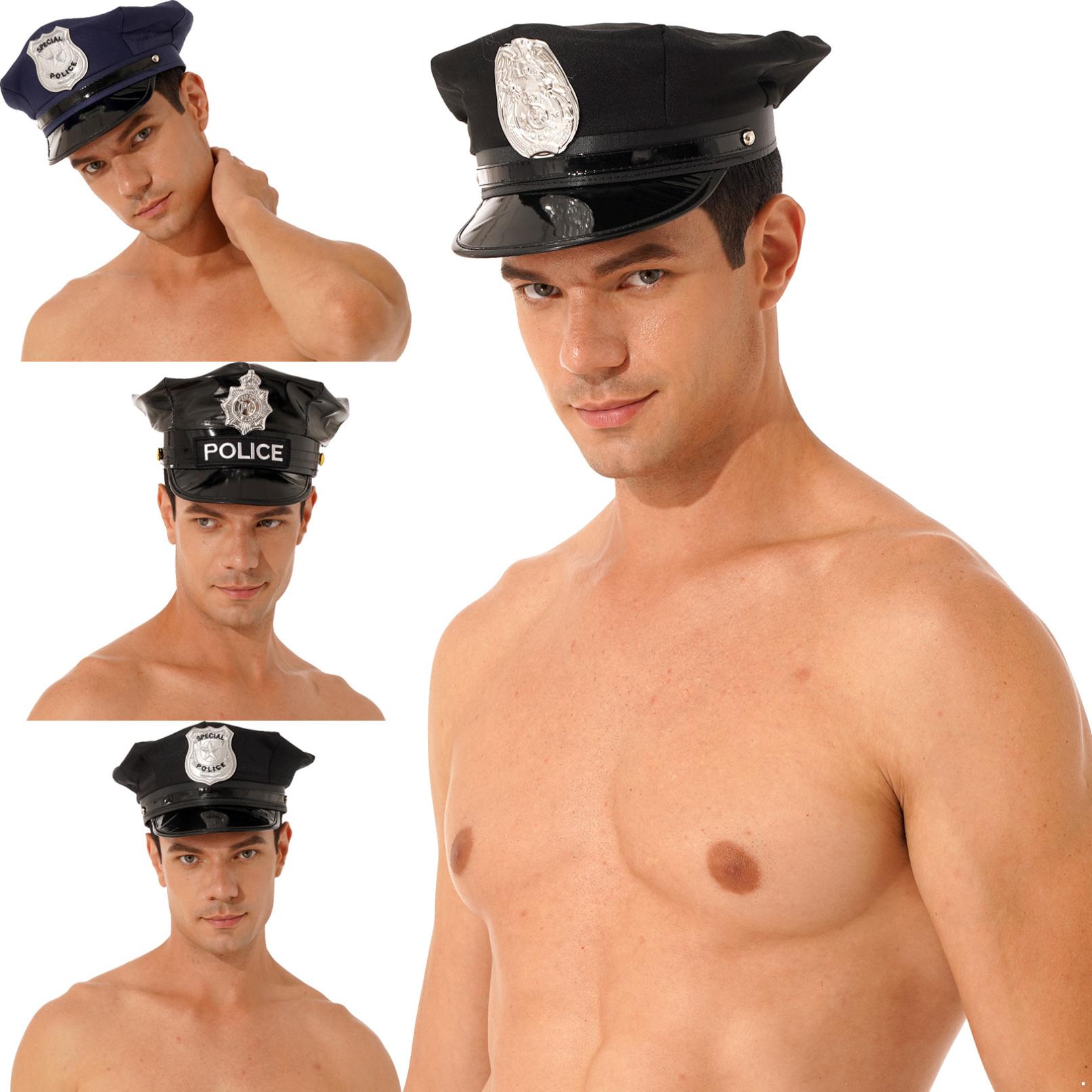 

Чоловіки Косплей капітан поліції капелюх рольова гра партія костюм аксесуари сценічний виступ реквізит шапка Type A синій