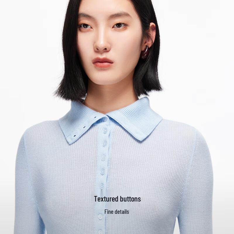 VEROMODA Women's Lapel Button-Front Knit Top