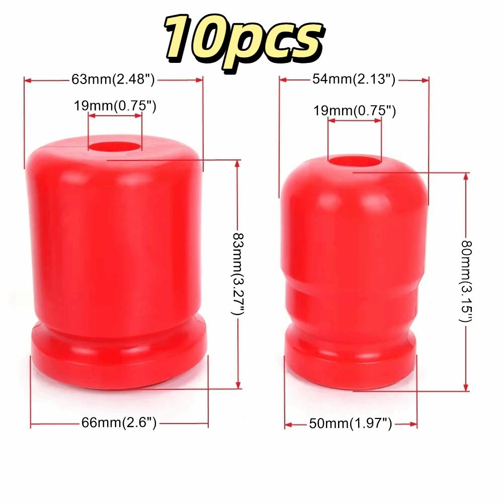 Durable Front and rear bumper brackets Shock Absorption Rear Bump Stops  Suspension Upgrade 10pcs красный