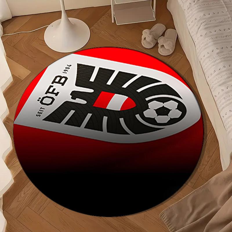 Austria Football Emblem Round Mat Home Decor, Chair Rug For livingroom,Bedroom, Doormat Home Decor Birthday Gift Christmas Gifts