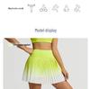 Gradient High-Waisted Anti-Exposure Sport Skort with Pockets - Quick-Dry Yoga and Fashion Wear