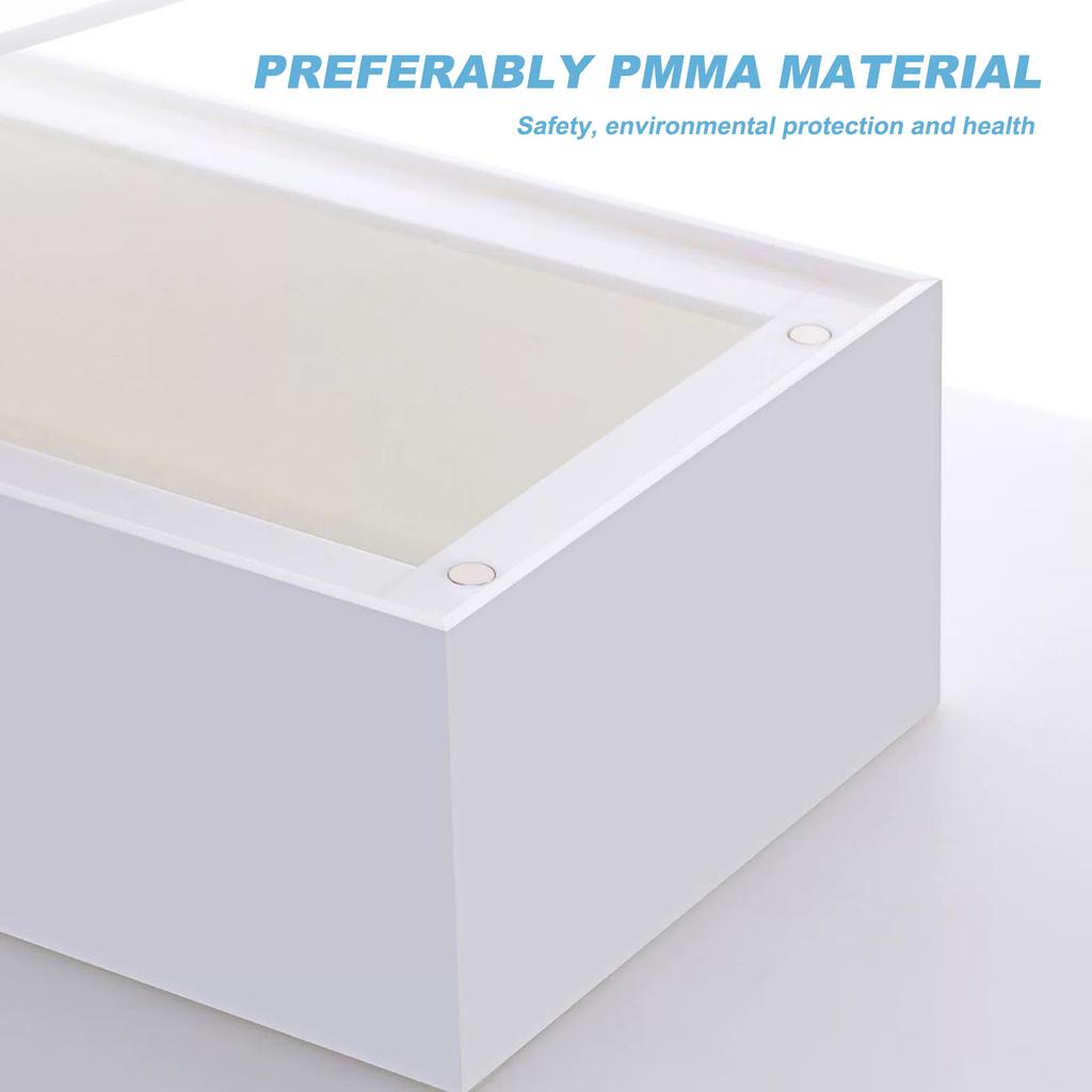 Akryl Tissueboxskydd Tissueboxskydd Rektangulärt Vitt Tissueboxhållare för Badrum Kök Sovrum Kontor