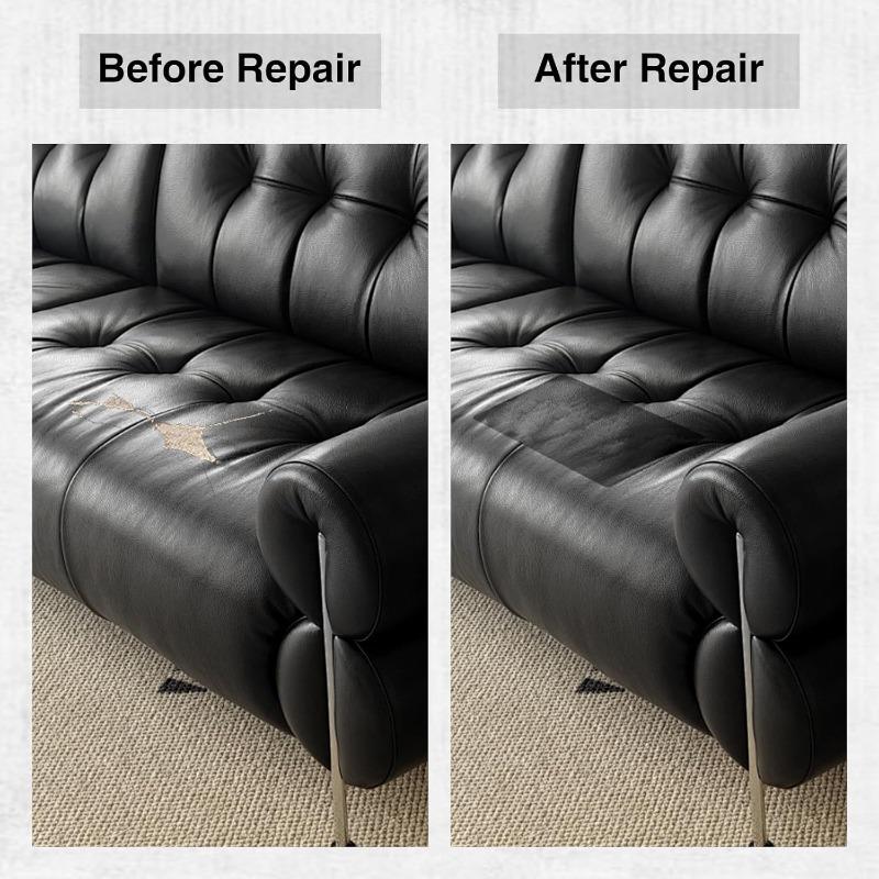 1 Stück Möbellederflicken, 50 * 68CM Lederreparaturflicken, selbstklebendes Reparaturset für die Reparatur von Autositzen (schwarz)