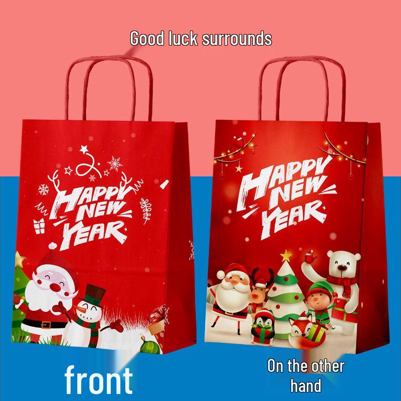 Holiday Gift Bags - Christmas, New Year, Spring Festival, Cartoon Party Favor Handled Paper Packaging