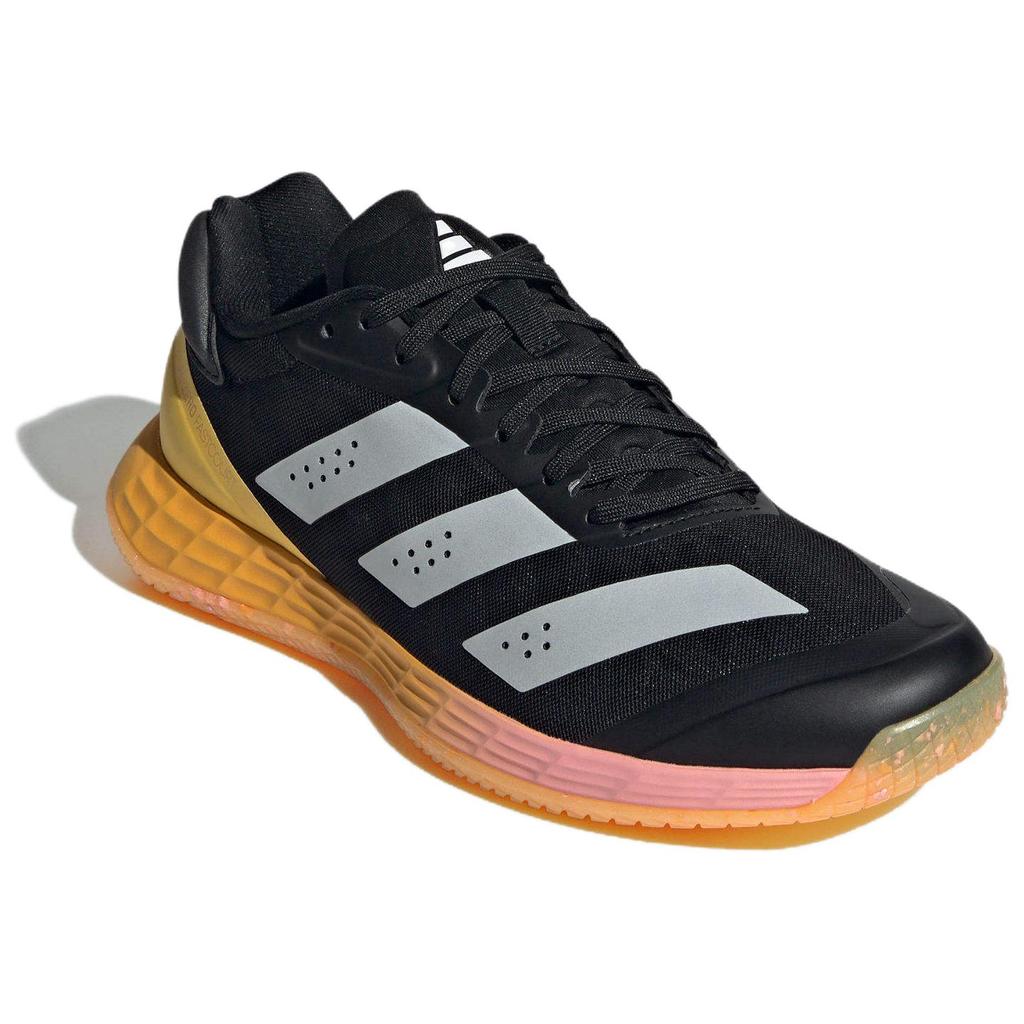 Adidas Adizero Fastcourt Handball Training Shoes Women Sneakers Black White Yellow ID2513