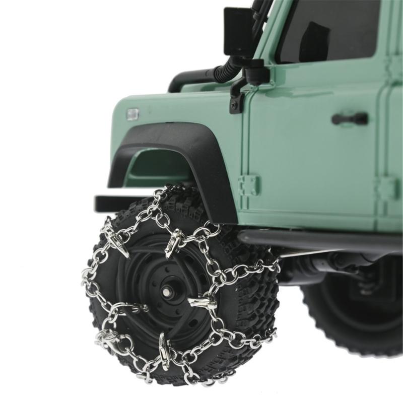 Metal Snow Chain for 1:12 MN82 TRAX4 Remote Control Crawlers Vehicle Upgraded Tire Chain Great Grip for All Terrain