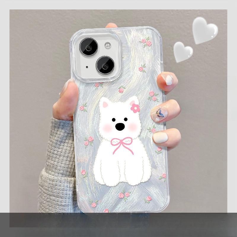 

Подходит для чехла для мобильного телефона Huawei Mate60 Vivos18 Милый щенок Невидимая подставка Oppo Перо Пряжа Xiaomi 14pro Redmi Note 9 Pro