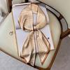 Scarf for Women's Spring and Autumn New Fashion Korean Style Decorative Scarf Geometric Thin Narrow Long Hairband Tied Bag Streamer Scarf