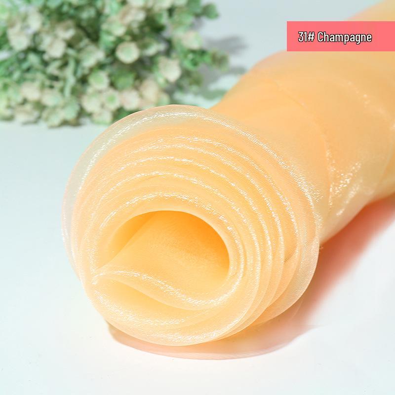 Slightly Stiff Sparkling Organza Gauze Fabric for Wedding & Evening Gowns