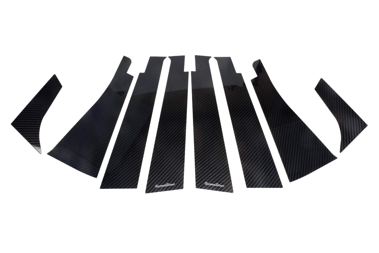 

Накладка на стойку SecondStage Nissan Note E12 для автомобилей с оригинальными козырьками, стиль «Цифровой карбон» SHN0178DCB /