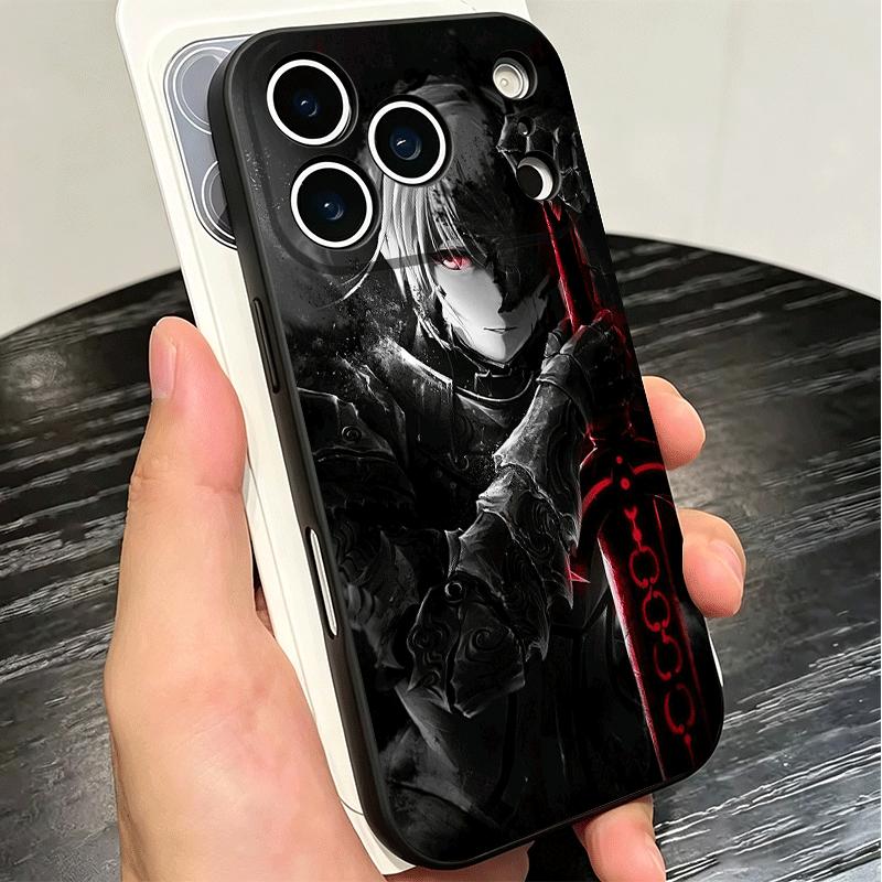 Fate Zero Stay Night Saber Soft Phone Case for iPhone 16 16E 17 Air 15 Pro Max 14 Plus 13 Mini 11 12 7 Black Cover Back Shell