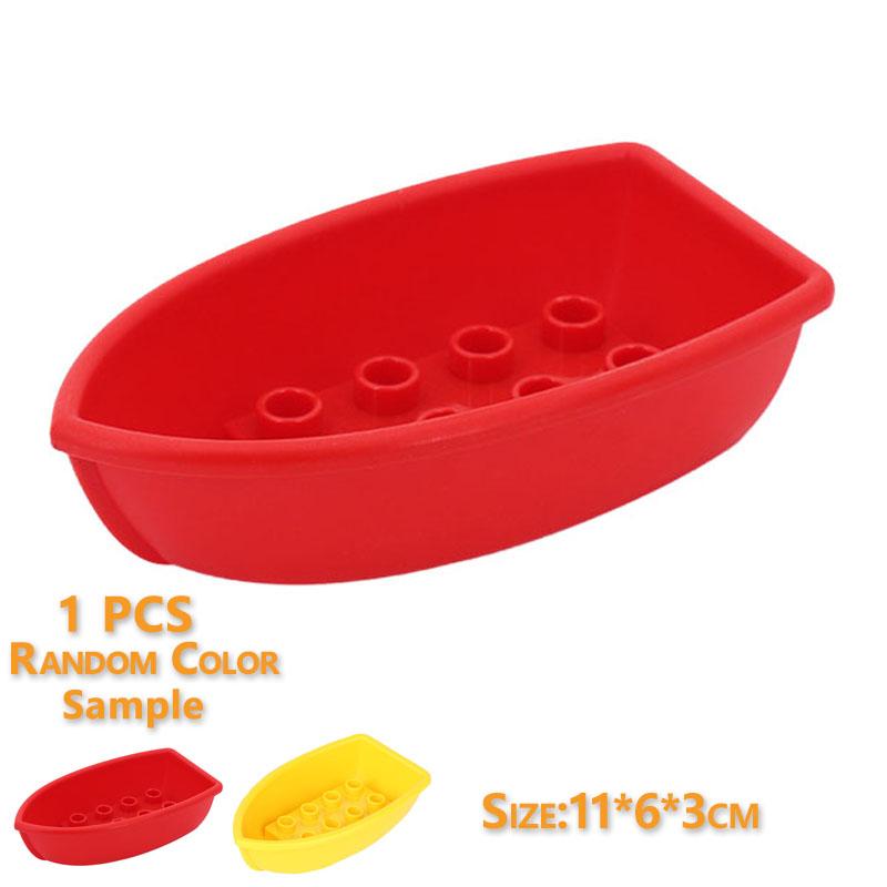 Trailer Car Motorcycle Boat Big Building Blocks Collocation Vehicle Accessory Kid DIY Toys Compatible With Duploed Set Gift