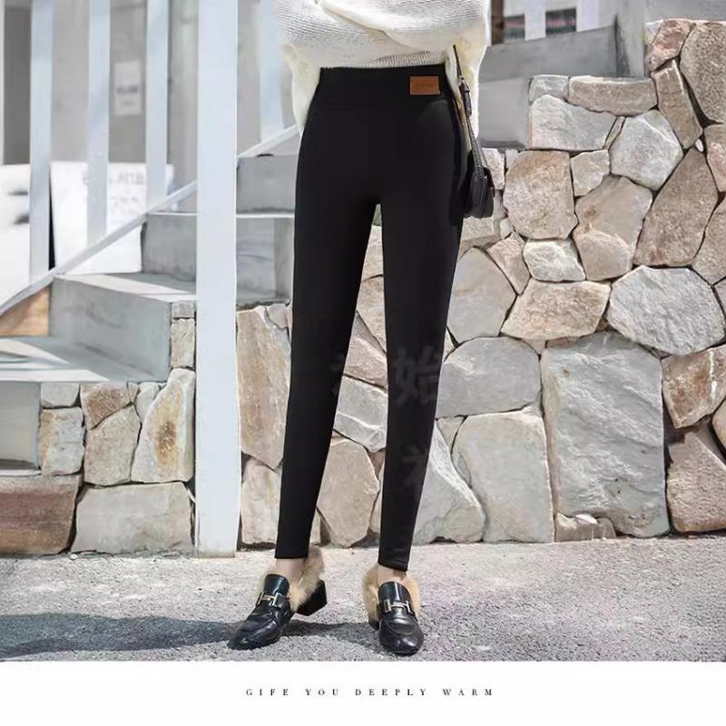 Super Thick Extra Thick Lamb Wool Leggings Cotton Winter Velvet Thickened Outer Wear High Waist Integrated Pants Thermal Pants Cotton Pants