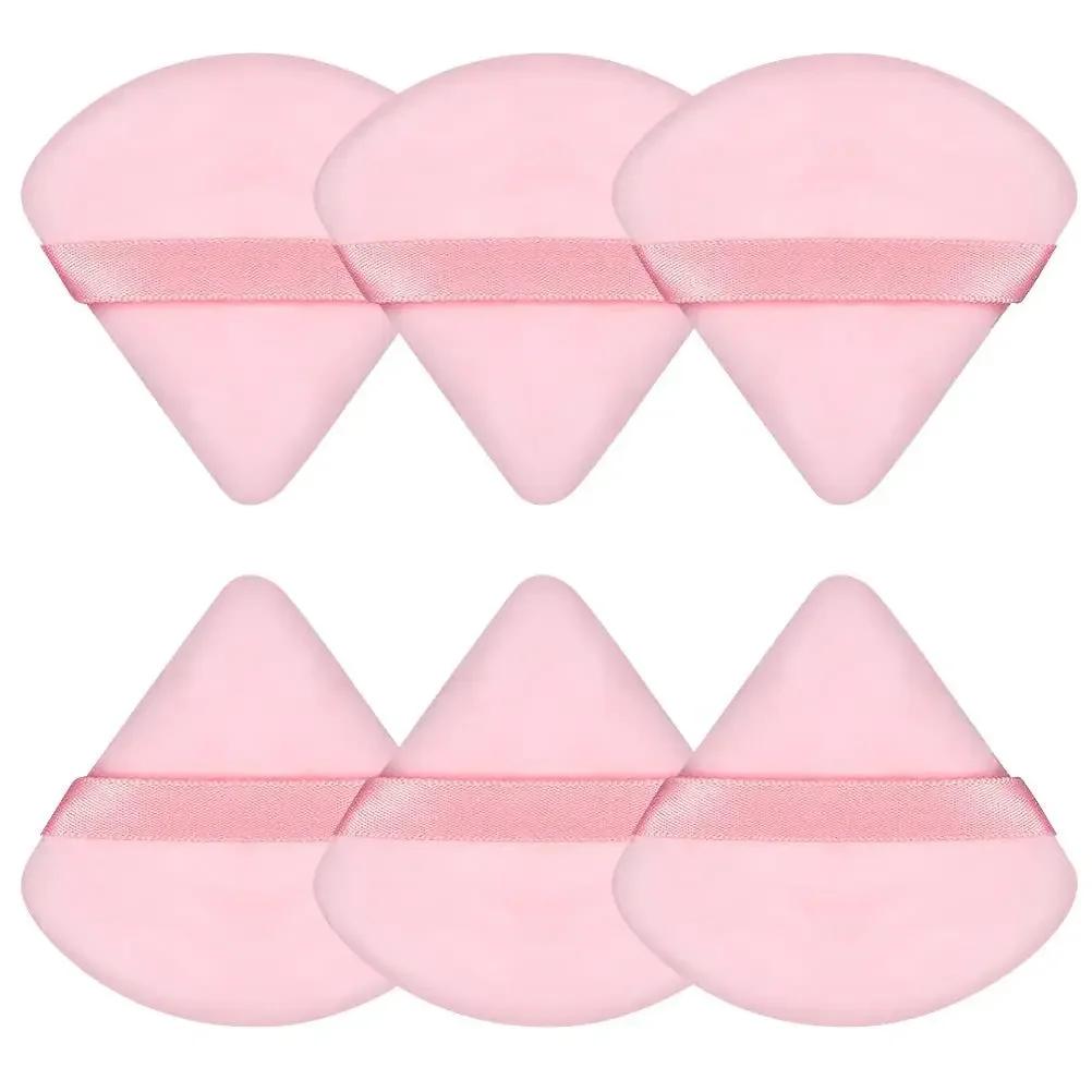 1/3/6 buc bureți de machiaj cu pudră de catifea triunghiulară pentru fața, ochi, umbră, umbră, sigiliu, instrument de machiaj pentru fond de ten