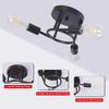 Semi Flush Mount Ceiling Light Metal Black Sputnik Chandelier 3 Light E27 Bulb Base Near Ceiling Light for  Living Room Hallway